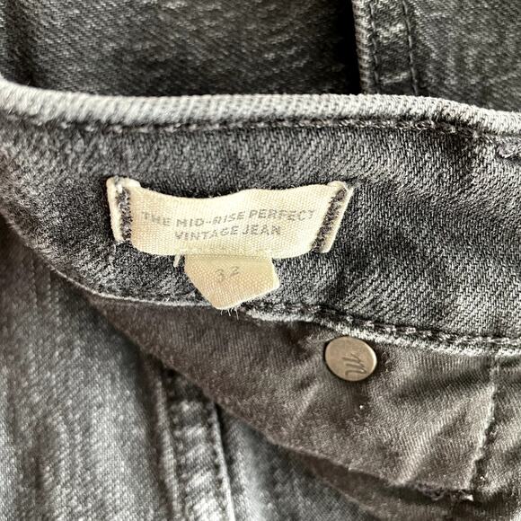 Madewell The Mid rise Perfect Vintage Jeans Women's 32 Black - Picture 6 of 14